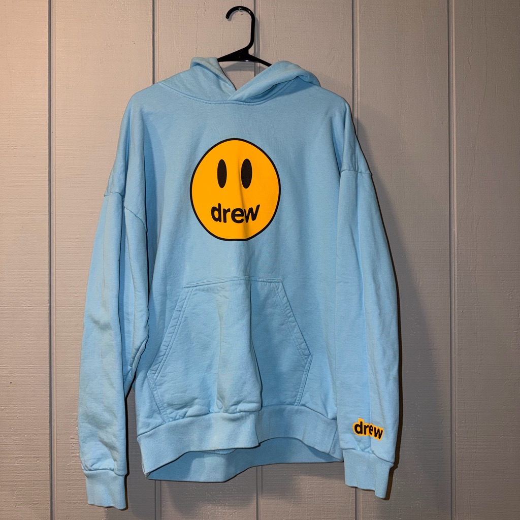 Drew House Sky Blue Hoodie With Yellow Label